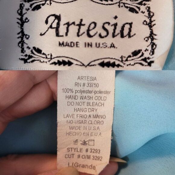 Vintage 70s 2pc Skirt Set L Geometric Psychedelic Maxi Tank Blue Green Mod Funky - Picture 2 of 16